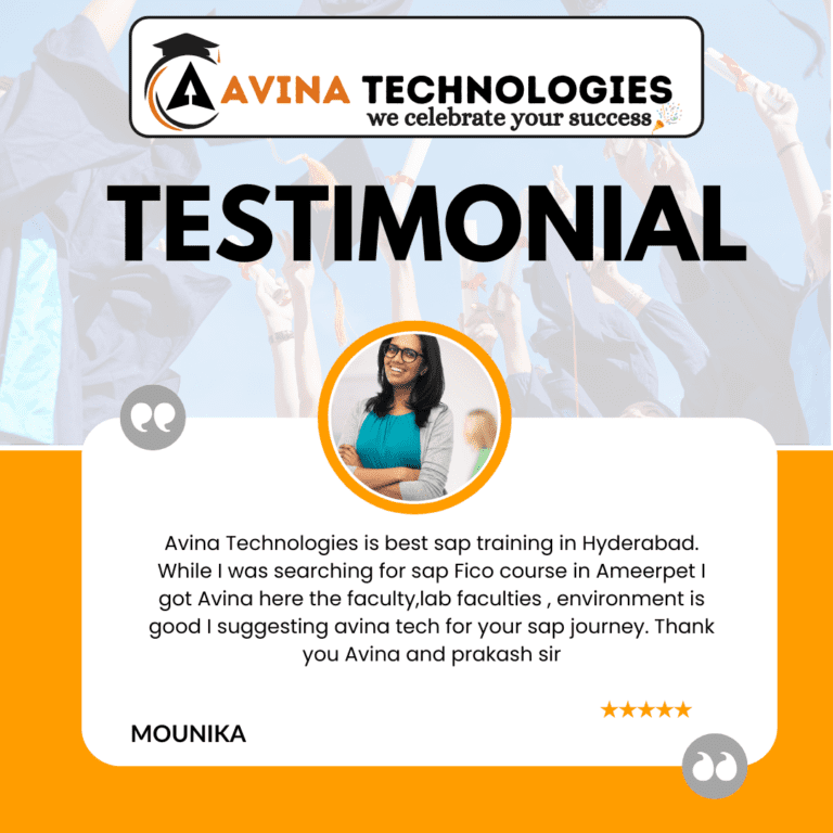 Avina Technologies Students Testimonials on SAP