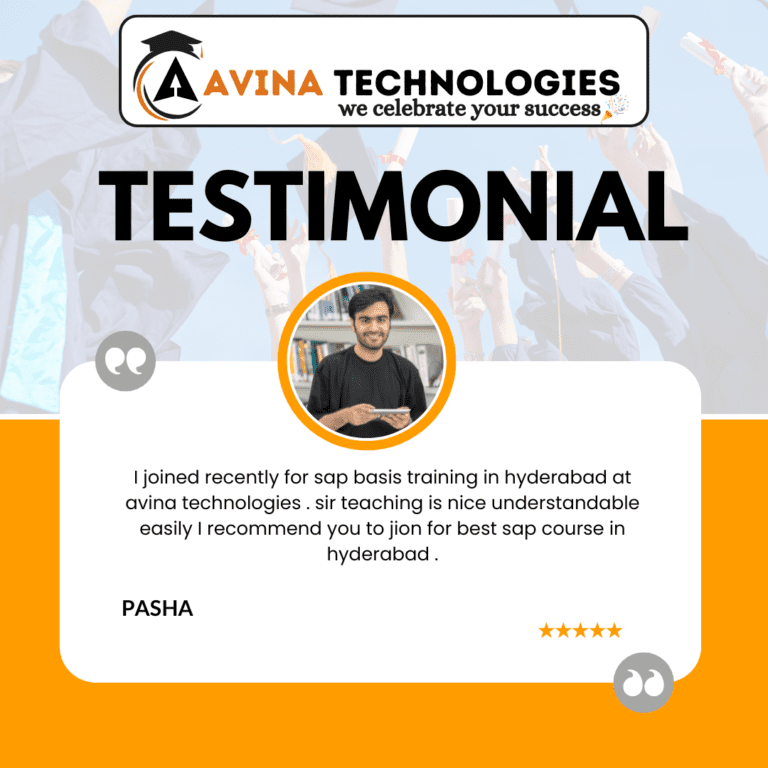 Avina Technologies Students Testimonials on SAP