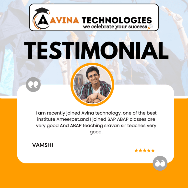Avina Technologies Students Testimonials on SAP
