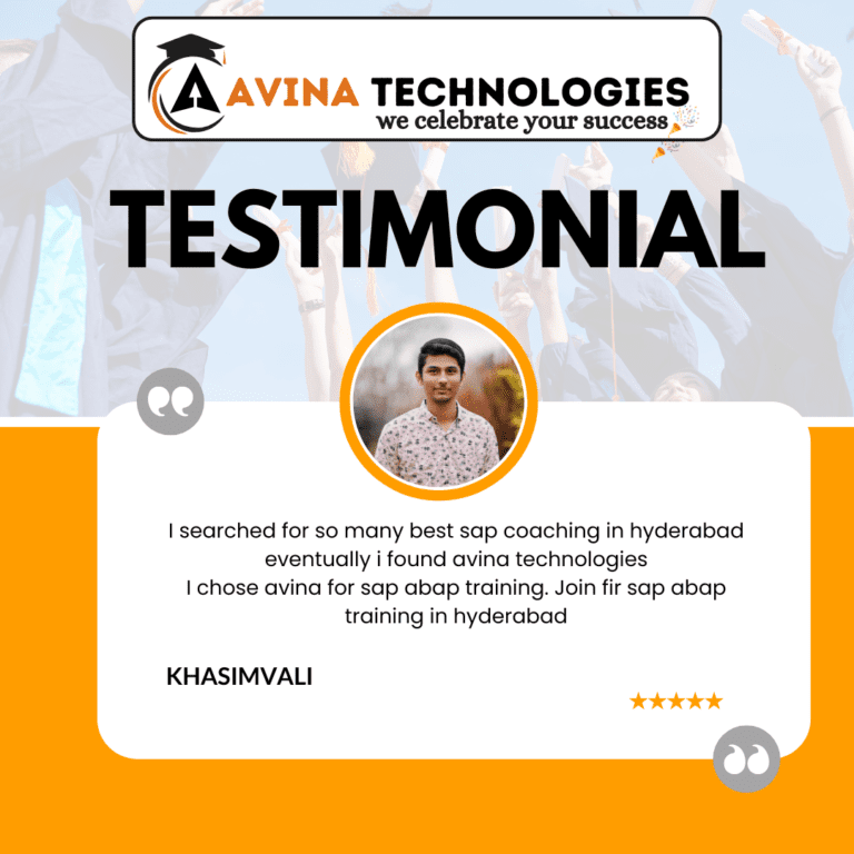 Avina Technologies Students Testimonials on SAP