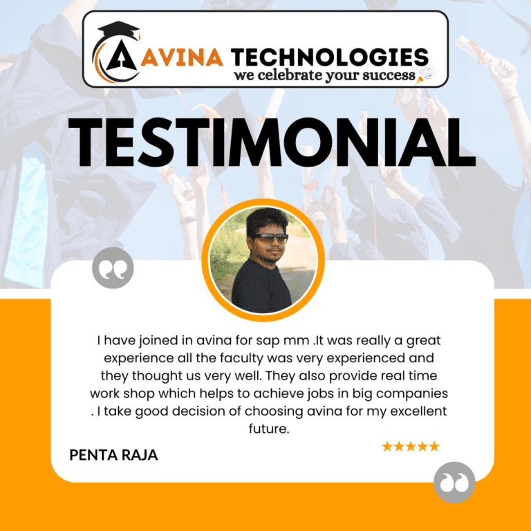 Avina Technologies Students Testimonials on SAP